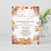 秋インエレガントラブブライダルシャワーかぼちゃの花 招待状 (スタンド正面)