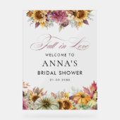 秋インエレガントラブブライダルシャワーウェルカムサイン アクリルサイン (正面)