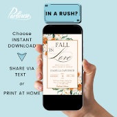 秋インエレガントラブブライダルシャワーフローラ秋 招待状