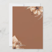 秋インエレガントラブブライダルシャワーボホサンフラワー 招待状 (裏面)