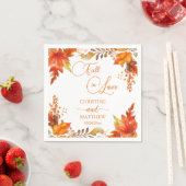 秋インエレガントラブボーフローラ結婚ズ スタンダードカクテルナプキン (インサイチュ)