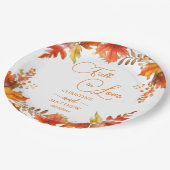 秋インエレガントラブボーフローラ結婚ズ ペーパープレート (アングル)