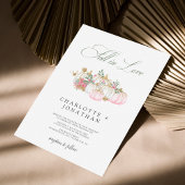 秋インエレガントラブ花模様結婚ズ 招待状