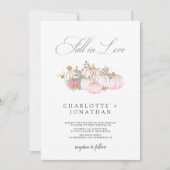 秋インエレガントラブ花模様結婚ズ 招待状 (正面)