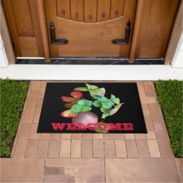 秋インストロベリーシーズンバックヤードガーデンフォト ドアマット