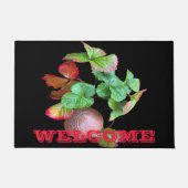 秋インストロベリーシーズンバックヤードガーデンフォト ドアマット (正面)