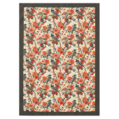 秋インスパイアのテーブルクロスと鳥園開花 テーブルクロス (正面)