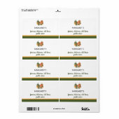 秋インスパイアの可愛いカスタム文字ソース ラベル (フルシート)