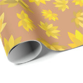 秋インスパイア黄金の花と秋のシームレス ラッピングペーパー (ロールコーナー)