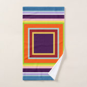 秋インディアンコーンカラーズジオメトリック バスタオルセット (ハンドタオル)