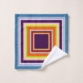 秋インディアンコーンカラーズジオメトリック バスタオルセット (ウォッシュタオル)