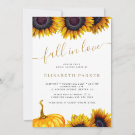 秋インフローラカボチャ素朴ブライダルシャワー 招待状