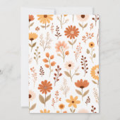 秋インフローラカボチャ赤ちゃんシャワー 招待状 (裏面)