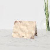 秋インフローラボー素朴ベビーシャワー サンキューカード (裏面)