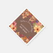 秋インフローラ秋の赤ちゃんシャワー スタンダードカクテルナプキン (角)