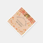 秋インフローラ秋の赤ちゃんシャワー スタンダードカクテルナプキン (角)