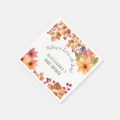 秋インフローラ秋の赤ちゃんシャワー スタンダードカクテルナプキン (角)