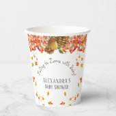 秋インフローラ秋の赤ちゃんシャワー 紙コップ (正面)