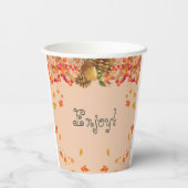 秋インフローラ秋の赤ちゃんシャワー 紙コップ (裏面)