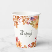 秋インフローラ秋の赤ちゃんシャワー 紙コップ (裏面)