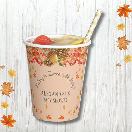 秋インフローラ秋の赤ちゃんシャワー 紙コップ