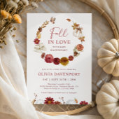 秋インフローラ秋素朴赤ちゃんシャワー 招待状