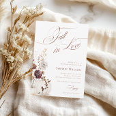 秋インブライダルシャワーかぼちゃワイルドフラワー 招待状