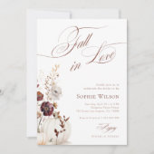 秋インブライダルシャワーかぼちゃワイルドフラワー 招待状 (正面)