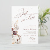 秋インブライダルシャワーかぼちゃワイルドフラワー 招待状 (スタンド正面)