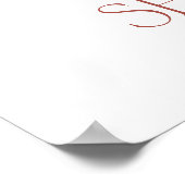 秋インブライダルシャワーウェルカムサイン ポスター (角)