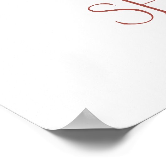 秋インブライダルシャワーウェルカムサイン ポスター (角)