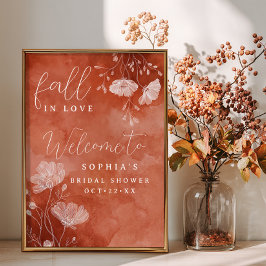 秋インブライダルシャワーウェルカムサイン ポスター