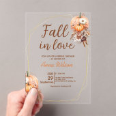 秋インブライダルシャワーパンパスグラスフローラ アクリル招待状 (インサイチュ (ポータブル))