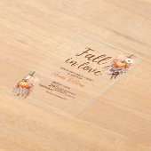 秋インブライダルシャワーパンパスグラスフローラ アクリル招待状 (レイダウン)