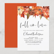 秋インブライダルシャワーパンプキンズバーンドオレンジ