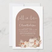 秋インブライダルシャワーホワイトパンプキンズボホ 招待状 (正面)