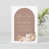 秋インブライダルシャワーホワイトパンプキンズボホ 招待状 (スタンド正面)