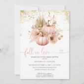 秋インブライダルシャワーボホフラワーズパンプキン 招待状 (正面)