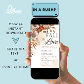 秋インブライダルシャワーボホラストサンフラワー 招待状