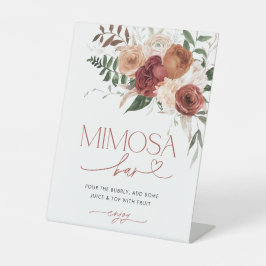 秋インブライダルシャワーミモザバー標識 台座サイン