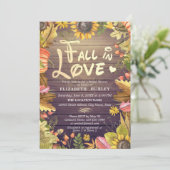 秋インブライダルシャワーメープルサンフラワーウッド 招待状 (スタンド正面)