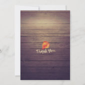 秋インブライダルシャワーメープルサンフラワーウッド 招待状 (裏面)