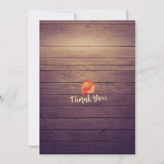 秋インブライダルシャワーメープルサンフラワーウッド 招待状 (裏面)