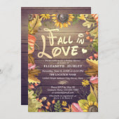 秋インブライダルシャワーメープルサンフラワーウッド 招待状 (正面/裏面)