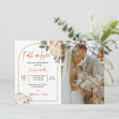 秋インブライダルシャワーラストフラワーズパンプキン 招待状 (スタンド正面)