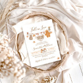 秋インミニマルラブモダンニュートラル赤ちゃん 招待状