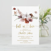 秋インラストラストフローラパンプキンブライダルシャワー 招待状 (スタンド正面)