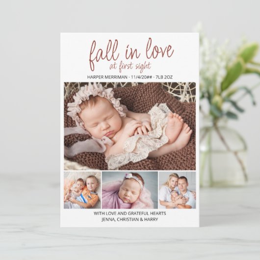 秋インラブアットファーストサイト4写真秋誕生 案内状 (スタンド正面)