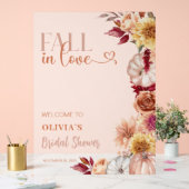 秋インラブウェルカムブライダルシャワーフロスト アクリルサイン (ウェディング)