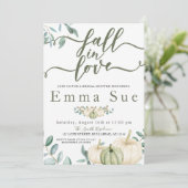 秋インラブウォーターカラーパンプキンスブライダルシャワー 招待状 (スタンド正面)